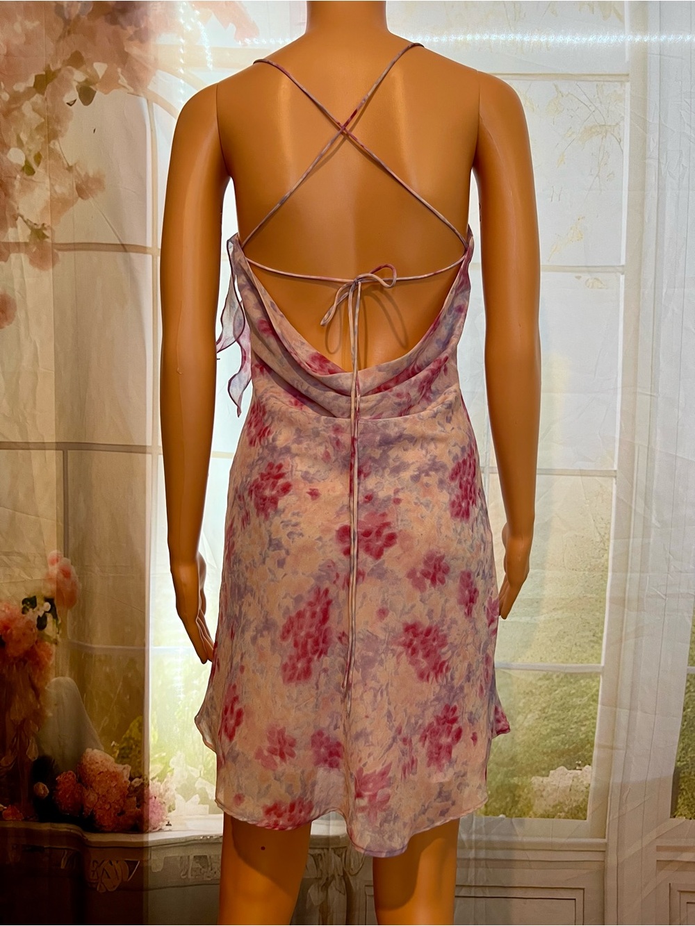 ASTR the label Floral Lavender & Pink Dress with Rosette Accent - Picture 7 of 8